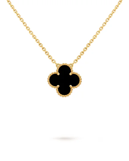 Black Clover Pendant Necklace