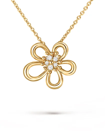 Lace Floral Pendant Necklace