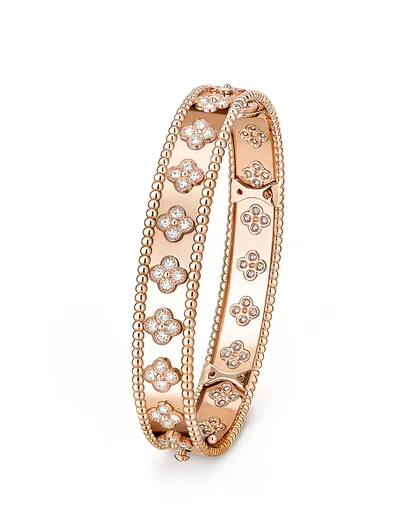 Diamond Beaded Clover Bangle